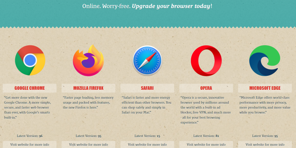 upgrade browser